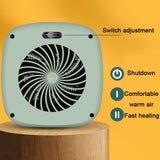 Home Desktop Mini Portable PTC Dumping Power-off Heater, EU Plug, US Plug, UK Plug