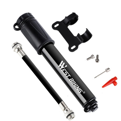 West Biking Bicycle High Pressure Pump Mini Portable Basketball Inflator With Hose - LYDARZ