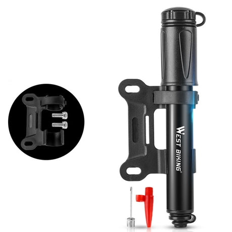 West Biking Bicycle High Pressure Pump Mini Portable Basketball Inflator With Hose - LYDARZ