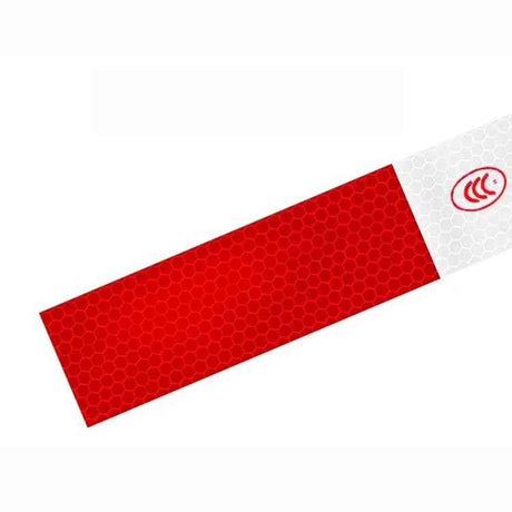 Red And White Car Reflective Film Annual Inspection Of The Car Body Stickers Reflective Barlights, A Roll, Single Chip (100 PCS)