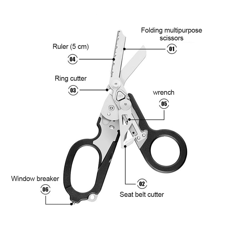 Multifunctional Folding Scissors Outdoor Emergency Scissors, Scissors