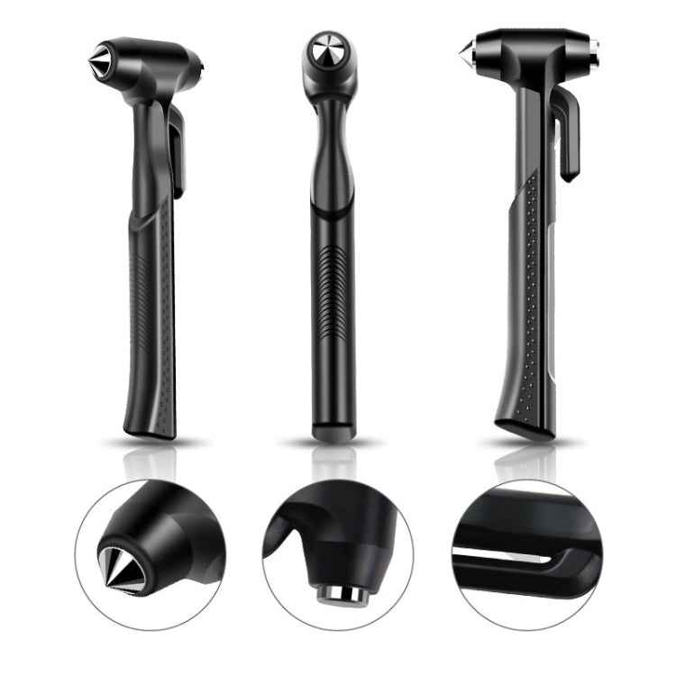 Car Safety Life-Saving Hammer Car Emergency Multifunctional Window Breaker, Upgraded Black, Upgraded Red, Ordinary Red, Deluxed Black With Fixed Rack, Deluxed Red With Fixed Rack, Deluxed Silver 3 in 1