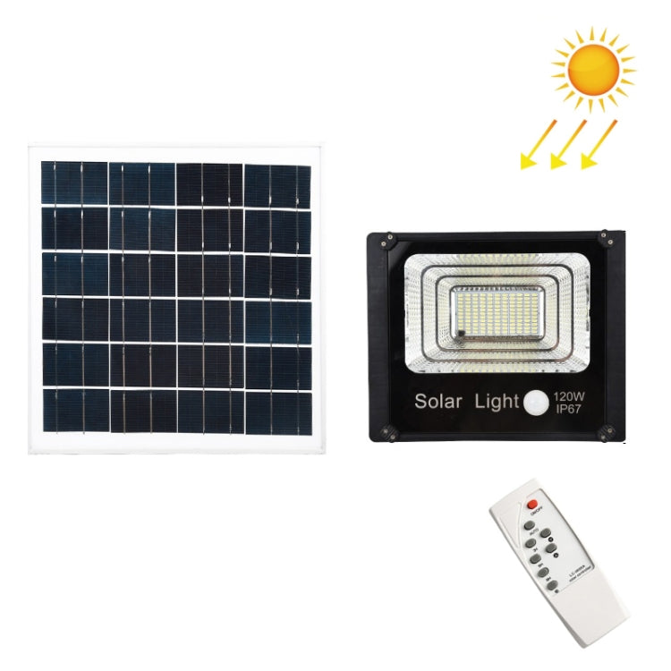 Outdoor Solar Flood Light Remote Control Sensor Waterproof Wall Light, 50W, 80W, 120W, 150W