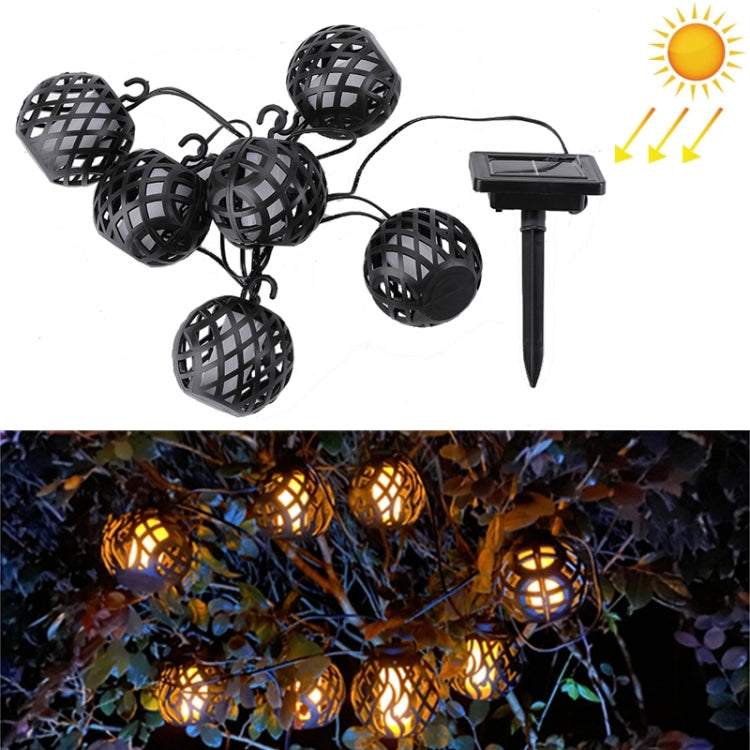 Waterproof Solar Ball Light String for Outdoor Courtyard - IP44 Waterproof Solar Flame Ball Light
