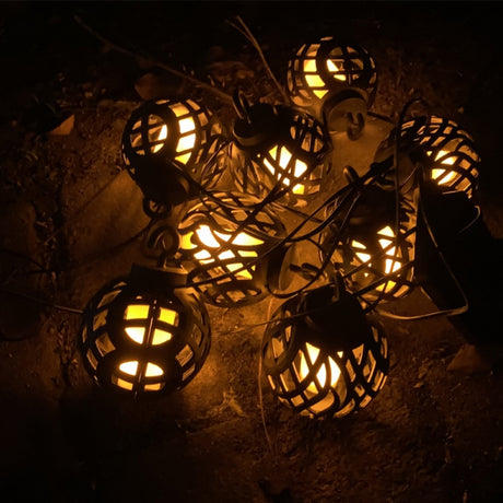Solar Flame Ball Light String Outdoor Solar Courtyard IP44 Waterproof Light - LYDARZ