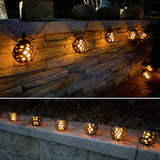 Waterproof Solar Ball Light String for Outdoor Courtyard - IP44 Waterproof Solar Flame Ball Light