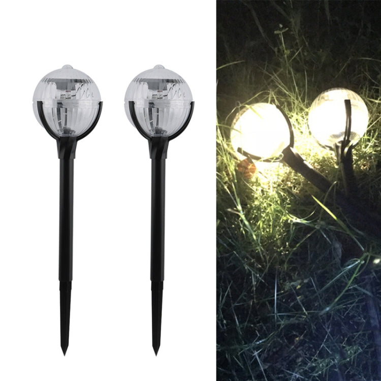 2 lámparas solares para césped, luces de jardín para exteriores con luz cálida