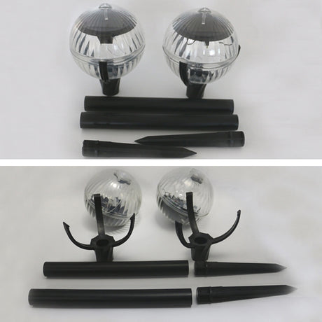 2 PCS Light Control Solar Lawn Lamp Outdoor Garden Lights, 2 PCS Warm Light - LYDARZ