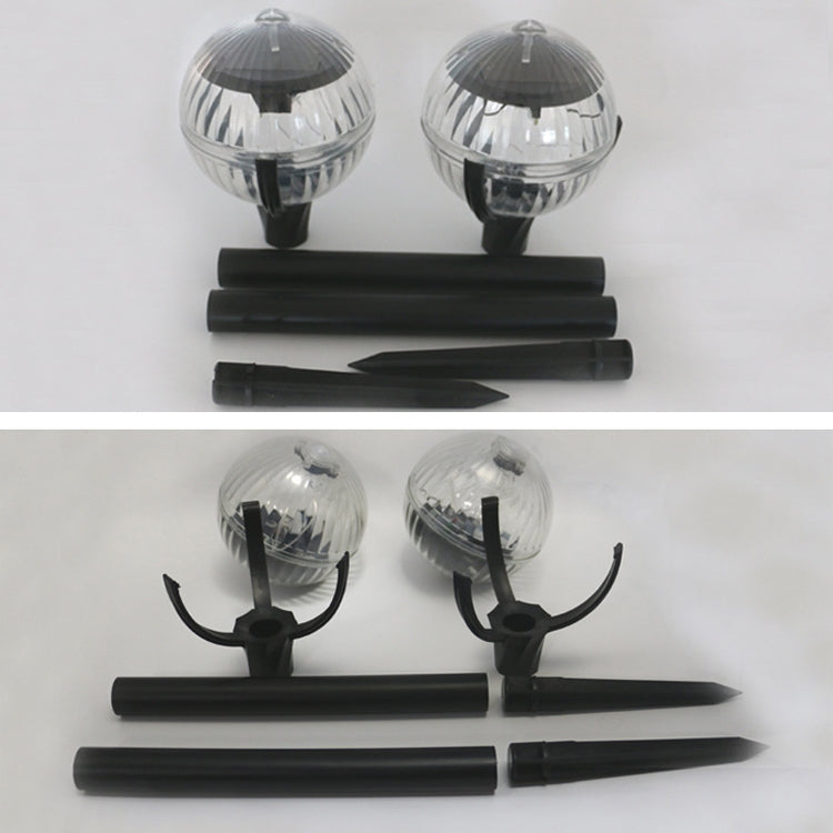 2 lámparas solares para césped, luces de jardín para exteriores con luz cálida