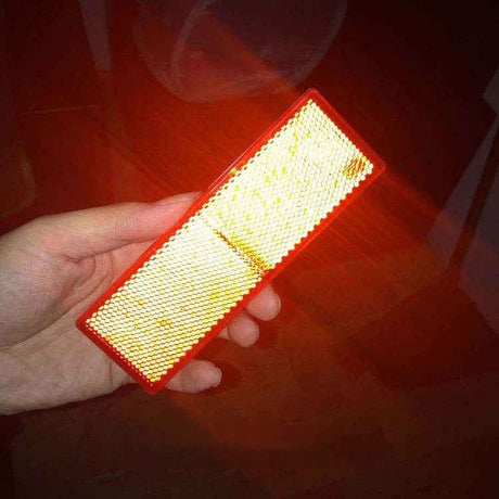 50 PCS Car Body Reflective Stickers Plastic Reflective Strip Reflector Truck Reflective Tablet, Nonporous, With Holes