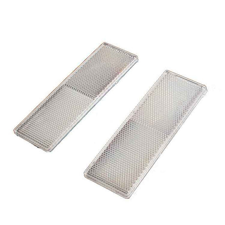 50 PCS Car Body Reflective Stickers Plastic Reflective Strip Reflector Truck Reflective Tablet, Nonporous, With Holes