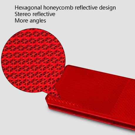 50 PCS Car Body Reflective Stickers Plastic Reflective Strip Reflector Truck Reflective Tablet, Nonporous, With Holes