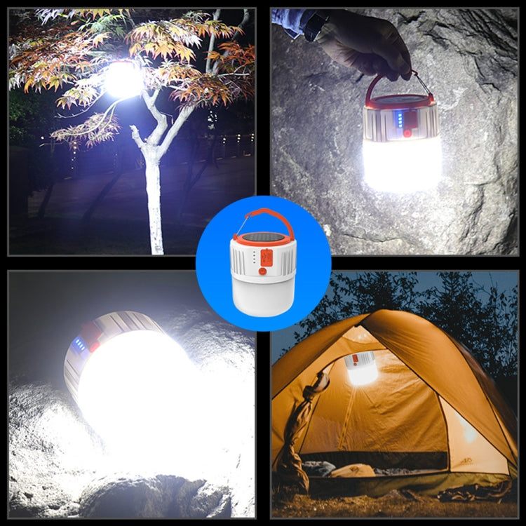 Luz LED solar de emergencia y camping: luz de emergencia doméstica y lámpara móvil para mercado nocturno.