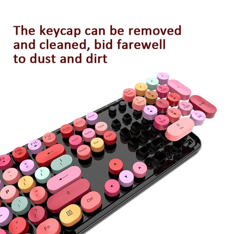 Mofii Sweet Wireless Keyboard And Mouse Set Girls Punk Keyboard Office Set - LYDARZ