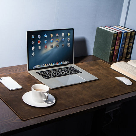 CF9011  Desk Pad Retro Crazy Horse Leather Notebook Computer Mouse - LYDARZ