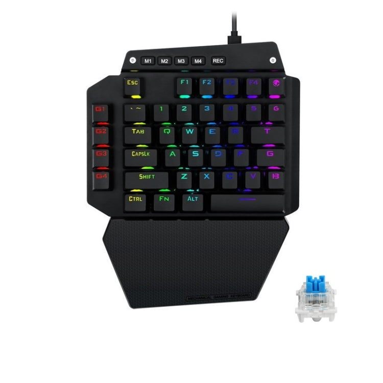 K700 44 Keys RGB Luminous Switchable Axis Gaming One-Handed Keyboard