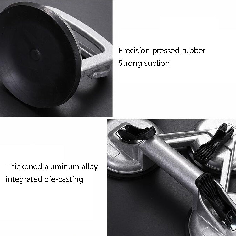 Herramienta de ventosa de vidrio de aluminio resistente con diseño de tres garras y doble garra