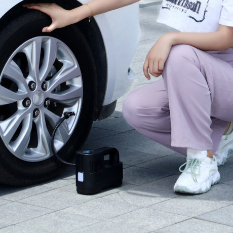 Portable Multi-Function Smart Car Inflatable Pump Electric Air Pump, Style:, Wired No Light Pointer - LYDARZ