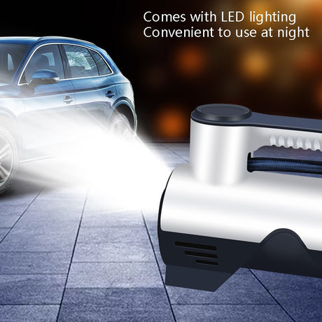 Car Inflatable Pump Portable Small Automotive Tire Refiner Pump, Style:, Wired Pointer With Lamp - LYDARZ
