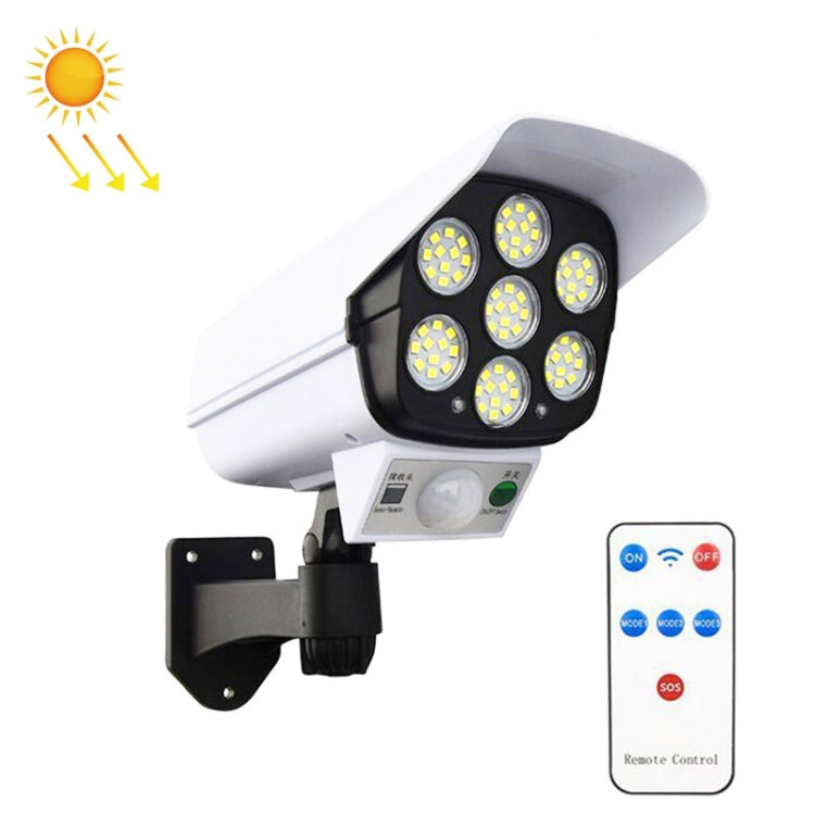 Solar Sensor LED Wall Light Simulation Surveillance Camera Glare Anti-Thief Street Lamp