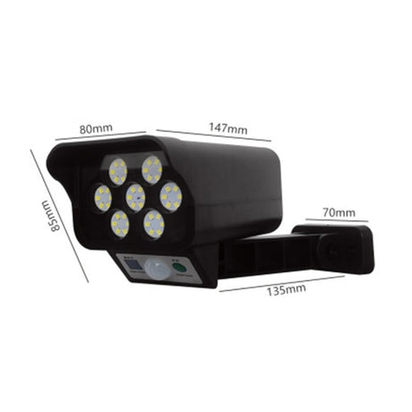 Solar Sensor LED Wall Light Simulation Surveillance Camera Glare Anti-Thief Street Lamp - LYDARZ