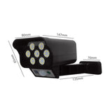 Solar Sensor LED Wall Light Simulation Surveillance Camera Glare Anti-Thief Street Lamp