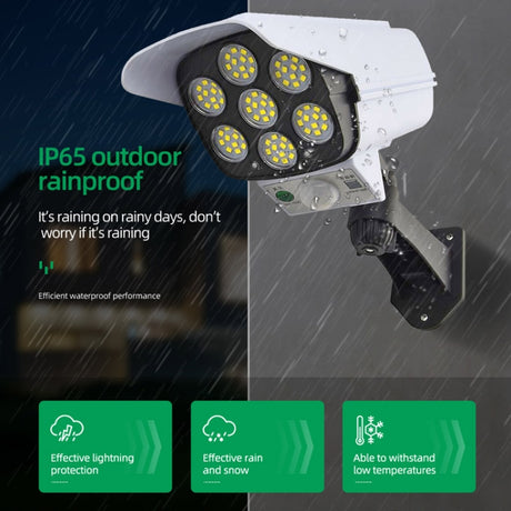 Solar Sensor LED Wall Light Simulation Surveillance Camera Glare Anti-Thief Street Lamp - LYDARZ