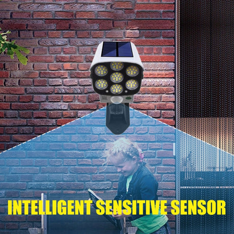 Solar Sensor LED Wall Light Simulation Surveillance Camera Glare Anti-Thief Street Lamp - LYDARZ