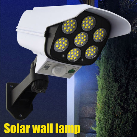 Solar Sensor LED Wall Light Simulation Surveillance Camera Glare Anti-Thief Street Lamp - LYDARZ