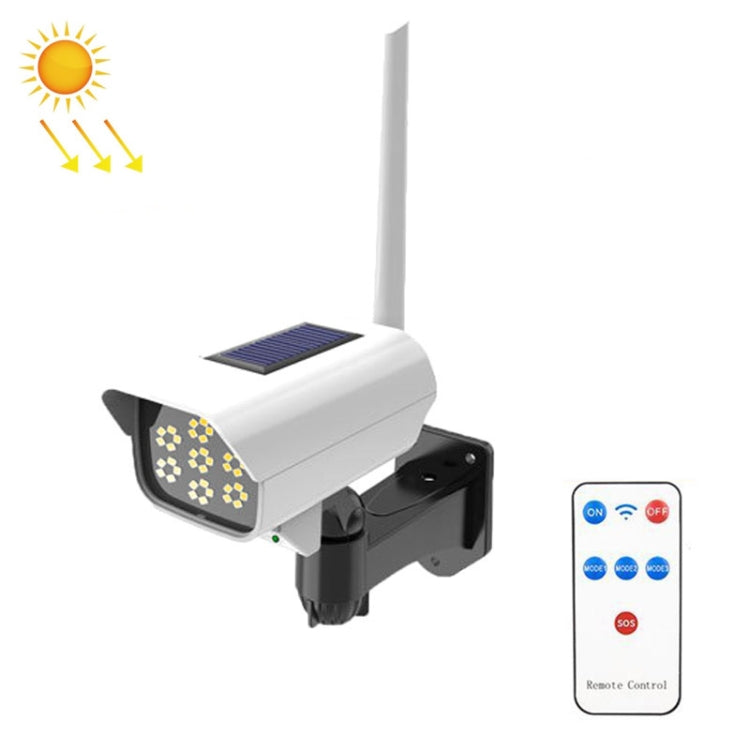 Solar Sensor LED Wall Light Simulation Surveillance Camera Glare Anti-Thief Street Lamp, Style:, Remote Control (35LED Black), 35LED (Black), Remote Control (35LED White), Remote Control (42LED), Remote Control (77LED)