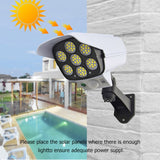 Solar Sensor LED Wall Light Simulation Surveillance Camera Glare Anti-Thief Street Lamp, Style:, Remote Control (35LED Black), 35LED (Black), Remote Control (35LED White), Remote Control (42LED), Remote Control (77LED)