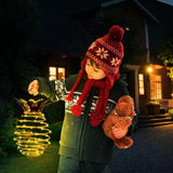 Solar Pineapple Lights with Simulation Surveillance Camera - Glare Anti-Thief LED Wall Lamp