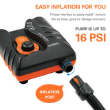 Bomba de aire eléctrica HT-785 de 12 V para inflar y desinflar coches de alta presión con 6 conectores - 16 PSI