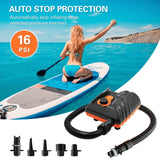 Bomba de aire eléctrica HT-785 de 12 V para inflar y desinflar coches de alta presión con 6 conectores - 16 PSI