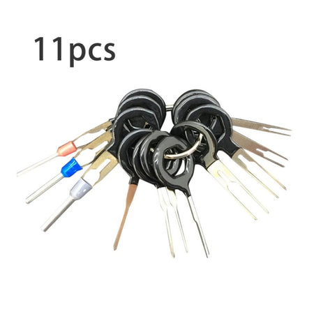 11 PCS Car Extractor Terminal Removal Tool Kit Electrical Wiring Crimp Connector Puller Release Pin Extractor Kit - LYDARZ