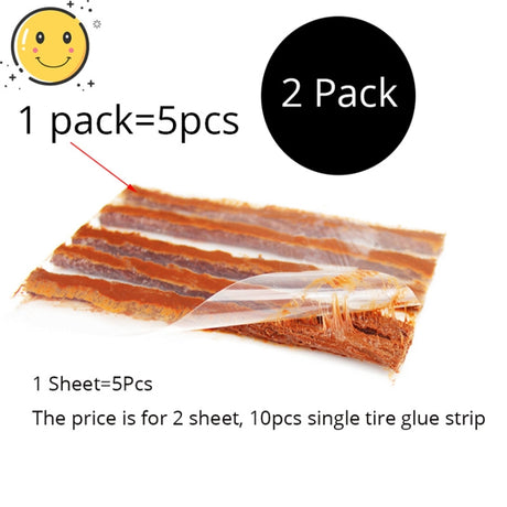 5 PCS Car Motorcycle Bike Tyre Repairing Rubber Strips Tyre Puncture Emergency Repair Strips Stiring Glue - LYDARZ