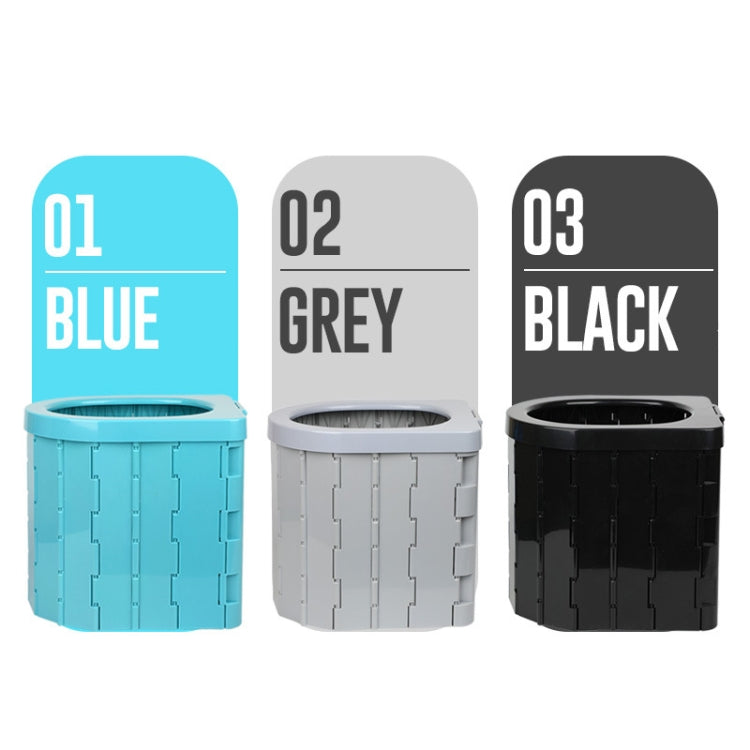 Car Toilet Integrated Portable Folding Toilet for Outdoor Camping - Lightweight Gray Portable Toilet for Camping