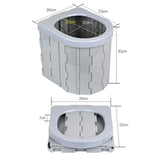 Car Toilet Integrated Portable Folding Toilet Self-Driving Tour Outdoor Camping Toilet, Car Toilet(Light Gray) - LYDARZ