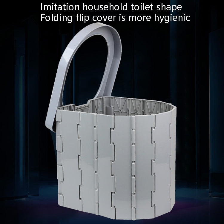 Car Toilet Integrated Portable Folding Toilet Self-Driving Tour Outdoor Camping Toilet, Car Toilet(Light Gray) - LYDARZ