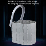 Car Toilet Integrated Portable Folding Toilet for Outdoor Camping - Lightweight Gray Portable Toilet for Camping