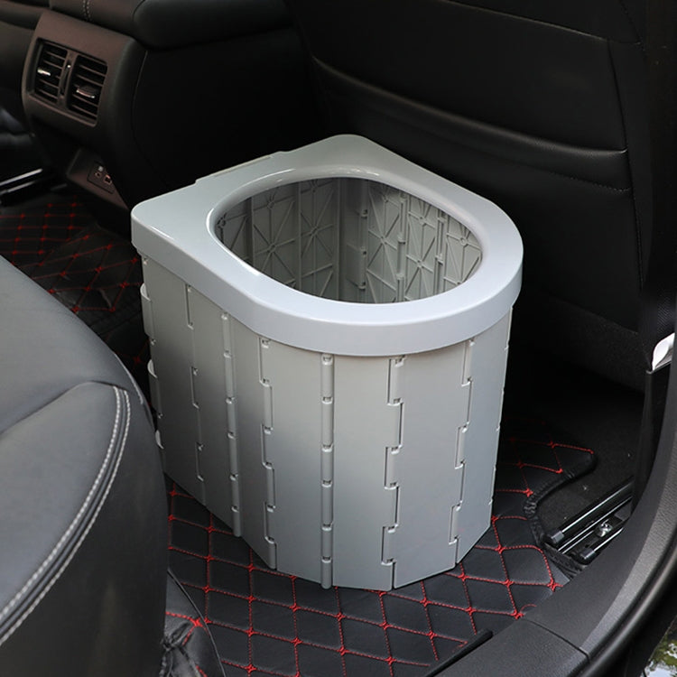 Car Toilet Integrated Portable Folding Toilet for Outdoor Camping - Lightweight Gray Portable Toilet for Camping