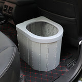 Car Toilet Integrated Portable Folding Toilet for Outdoor Camping - Lightweight Gray Portable Toilet for Camping