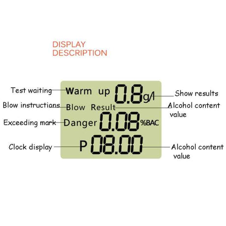 HT-611 Alcohol Tester High Resolution Audio Breathing Alcohol Tester, HT-611