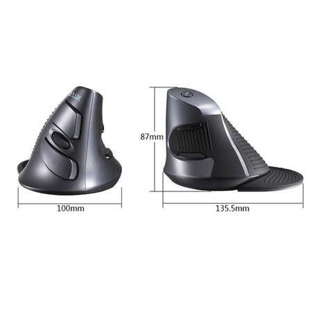 DELUX M618 6-Keys Vertical Snail Ergonomic Wireless Mouse, Wireless - LYDARZ