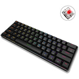 LEAVEN K28 61 Keys Gaming Office Computer RGB Wireless Bluetooth + Wired Dual Mode Mechanical Keyboard