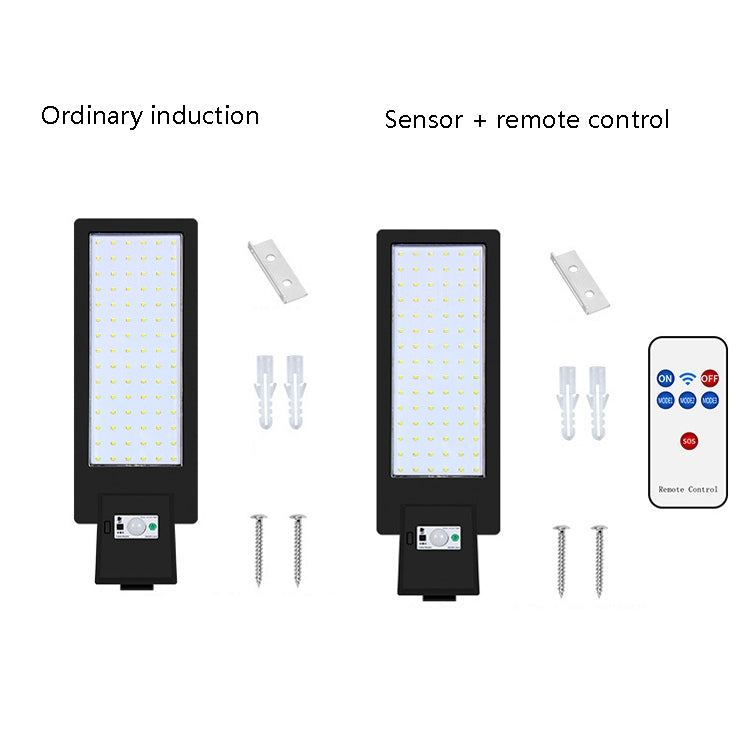 LED Solar Street Lamp Human Body Induction Road Lighting Household Outdoor Garden Light, Style:, Body Sensing, Remote Control+Sensor