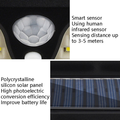 TG-TY074 Solar Human Body Induction Garden Wall Lamp Outdoor Corridor Light - LYDARZ