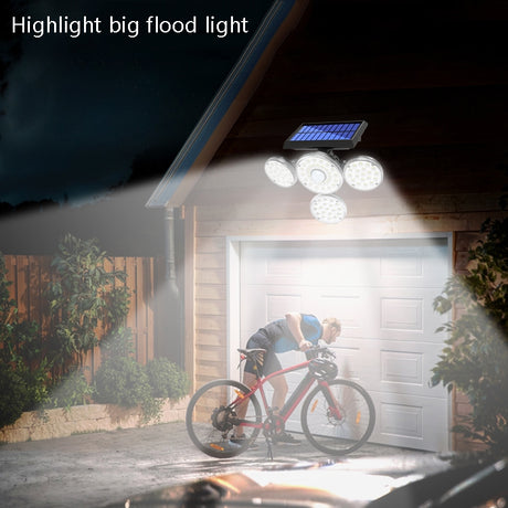 TG-TY051 4-Head Rotatable Solar Wall Light Body Sensor Outdoor Garden Waterproof Corridor Garden Lighting Street Light - LYDARZ