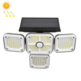 TG-TY051 4-Head Rotatable Solar Wall Light Body Sensor Outdoor Garden Waterproof Corridor Garden Lighting Street Light, Spec:, 89 LED, 102 COB, 141 LED, 144 LED, 180 LED, 181 LED, 228 LED with RC, 231 LED