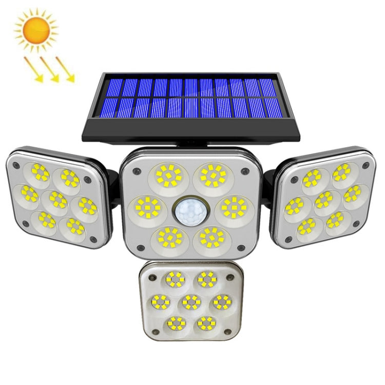 TG-TY051 4-Head Rotatable Solar Wall Light Body Sensor Outdoor Garden Waterproof Corridor Garden Lighting Street Light, Spec:, 89 LED, 102 COB, 141 LED, 144 LED, 180 LED, 181 LED, 228 LED with RC, 231 LED